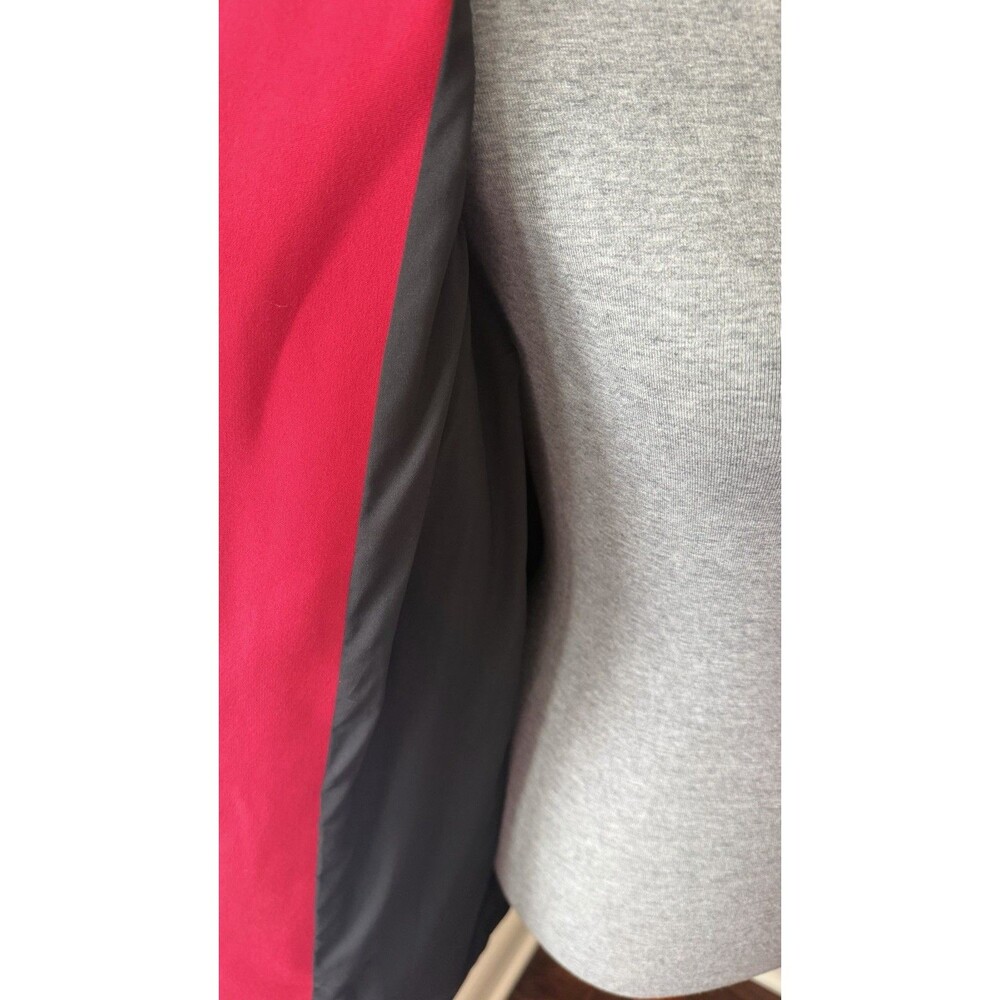 Chicos Size 0 (Small/4) Red Asymmetrical Front Zipper Accent Ponte Jacket - Picture 9 of 12